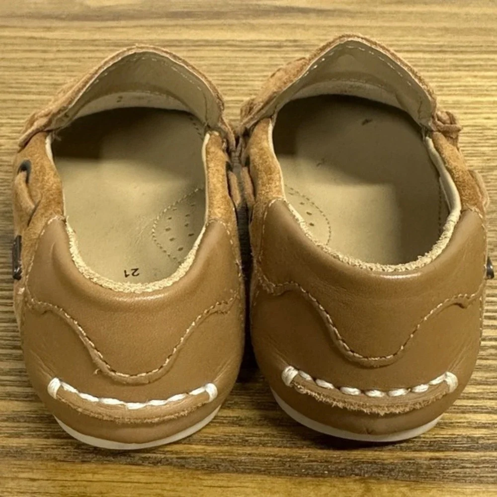 Mayoral Loafers Boys Size 21 Tan Suede Leather Moccasin Slip On Dress Shoes‎